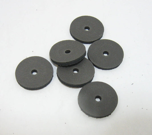 Round Real Leather Washers 1" diameter; brown; cognac; dark brown; scrapbooking; DIY; leathercrafts - one hole