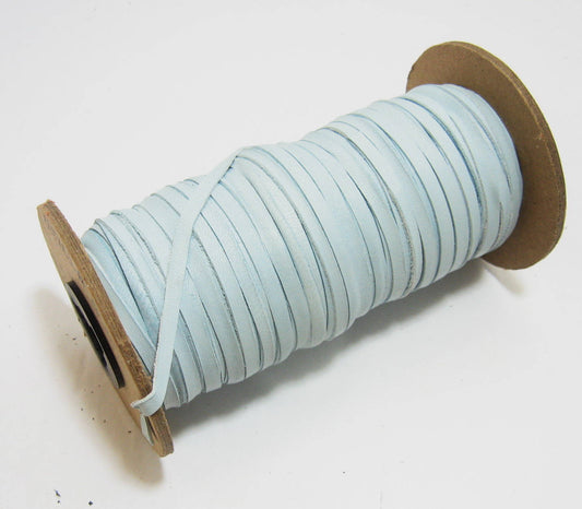 3/16" Flat, Lamb Leather Lacing in Baby Blue (10 YDS) 0187NLA