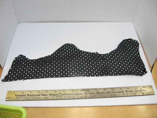 Black 1500 Perforated Cowhide Leather Piece 4P8 80 sq inches - leather scrap, leather scraps, scrapbooking