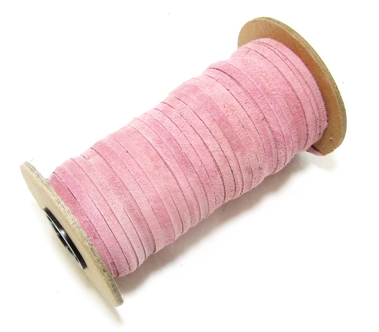 3/16" Flat, Pig Suede Leather Lacing in Light Pink (10 YDS) 0187NP5