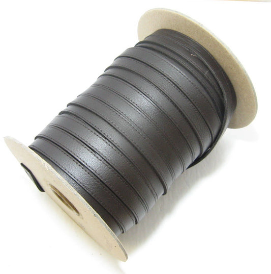 1/2" Stitched, Cowhide Leather Stripping in Brown Duquessa (3 YDS) 3028XD9 leather straps, leather strips, leather jewelry