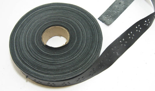 UNIQUE Flower Perforated Leather Trim Tape Binding - 1" Wide - leather crafts; decoration; sewing; crafting; piping; edge binding (3 YDS)