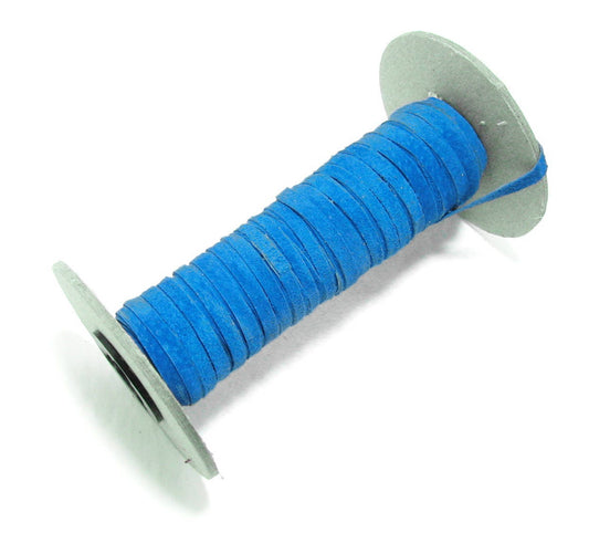 3/16" Flat, Pig Suede Leather Lacing in Blue Aegean Sea (6 YDS) 0187NP5 Bright Blue Cobalt