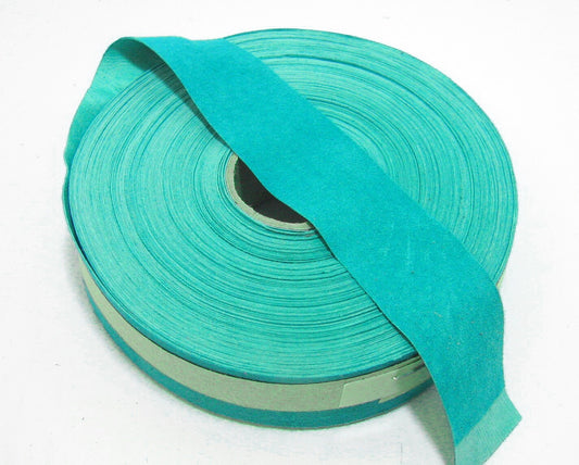 1" Flat, Pig Suede Stripping, in Turquoise Aquamarine Aqua (5 YDS) 1000NP7 trim tape; edge binding; leather tape