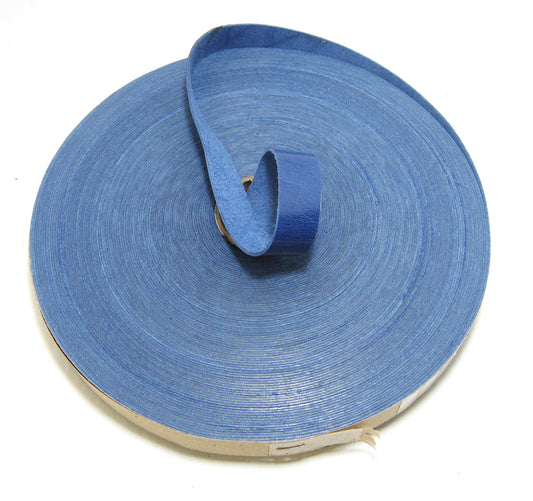 1" Flat Genuine Cowhide Leather Strap in Kasur Hortensia High Shine Cobalt Blue (2 YDS) 1000NCH