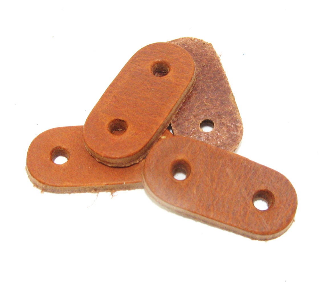 Real Leather Cord Sliders 1-1/2" x 3/4" (4 pcs) sewing; crafting; DT19-2
