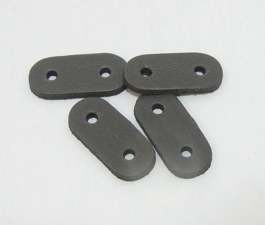Real Leather Cord Sliders 1-1/2" x 3/4" (4 pcs) sewing; crafting; DT19-2