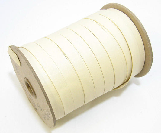 1/2" Polyurethane Leatherette Stripping in Bone Naturelle (5 yds) 0500BUNAT faux leather strips; jewelry cord; trimming; VEGAN
