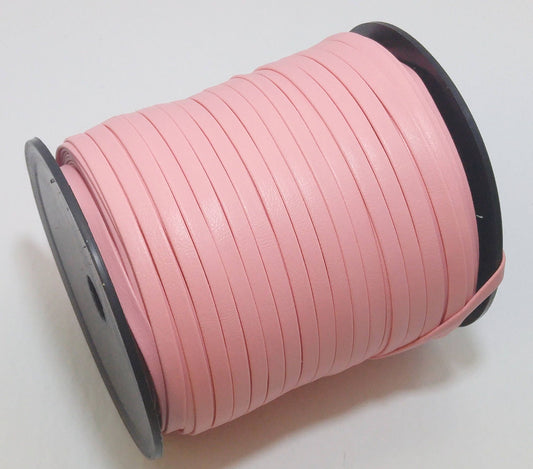 1/4" Polyurethane Leatherette Stripping in Bubblegum Pink (10 yds) 0250BUPU faux leather strips; jewelry cord; trimming vegan leather trim