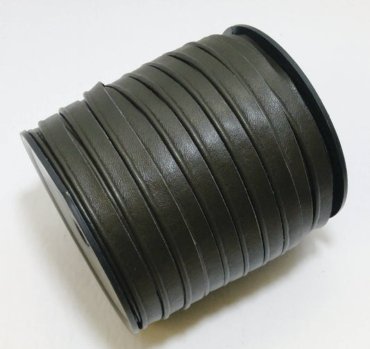 1/2" Cord Piping in Olive Green Naturelle Polyurethane Faux Leather 3277XUNAT (5 YDS) Vegan Friendly