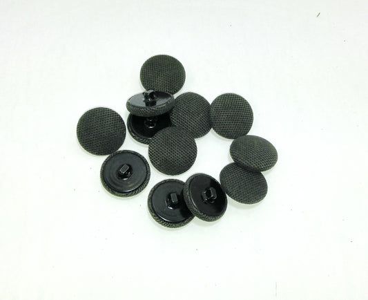 24 Line, Fabric Covered, Hopper Back Buttons in Black, Green or Dark Brown (12 PC.)