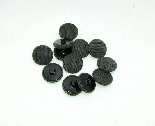 36 Line, Fabric Covered, Hopper Back Buttons in Black, Green or Dark Brown (12 PC.)
