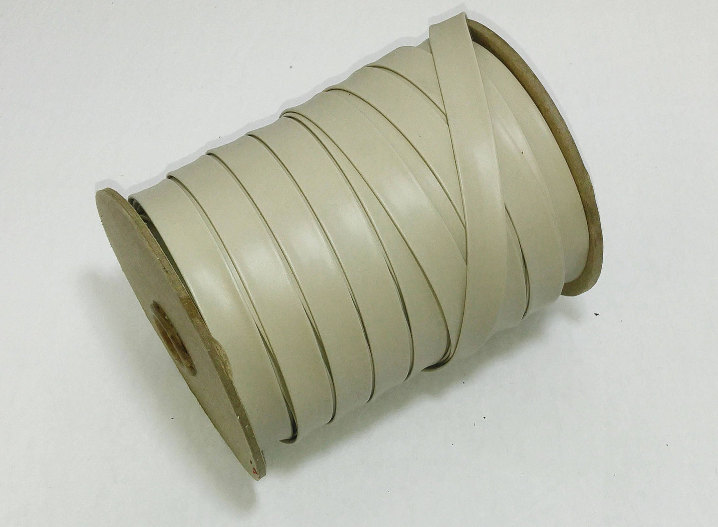 1/2"  Double Folded, Vegan Leather Strap in Beige Bias Vinyl (5 YDS) 0500BVB - straps; faux leather; handbag; sewing; crafting