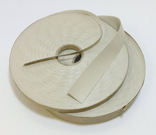 10 YDS of Flat Vegan Leather Edge Binding in Beige Bias Vinyl 3/8", 1/2", 3/4" or 1" wide - top stitch trim; faux leather; sewing; crafting