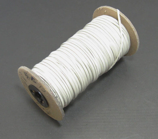 1/8" Flat, Lamb Leather Lacing in Bone (10 YDS) 0125NLA - - jewelry; dream catchers; tassels; DIY; fringe beige; off white