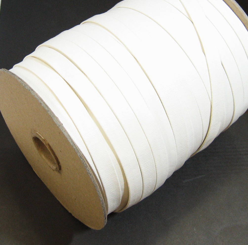 1/2" Leatherette Stripping in White Koram (5 yds) 0500BUKOR