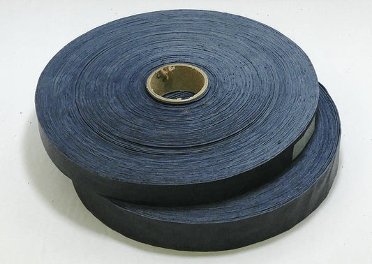 3/4" Flat, Cowhide Leather Binding in Navy Blue Lamb Touch (5 YDS) 0750NDB trim tape; edge binding; leather tape