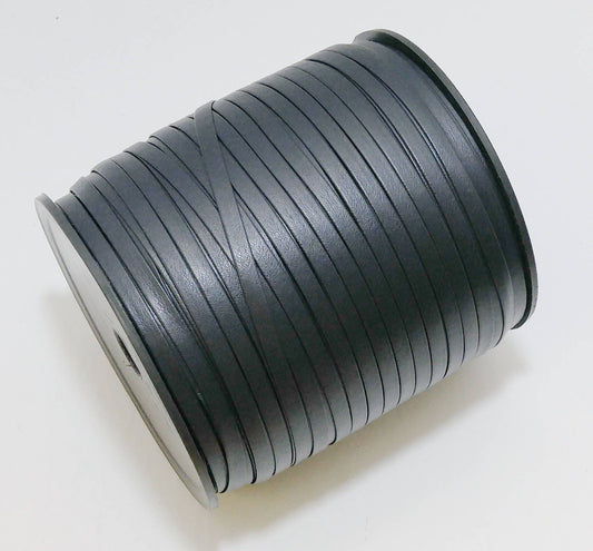 1/4" Polyurethane Leatherette Stripping in Navy Naturelle (10 yds) 0250BUNAT faux leather strips; jewelry cord; trimming; VEGAN