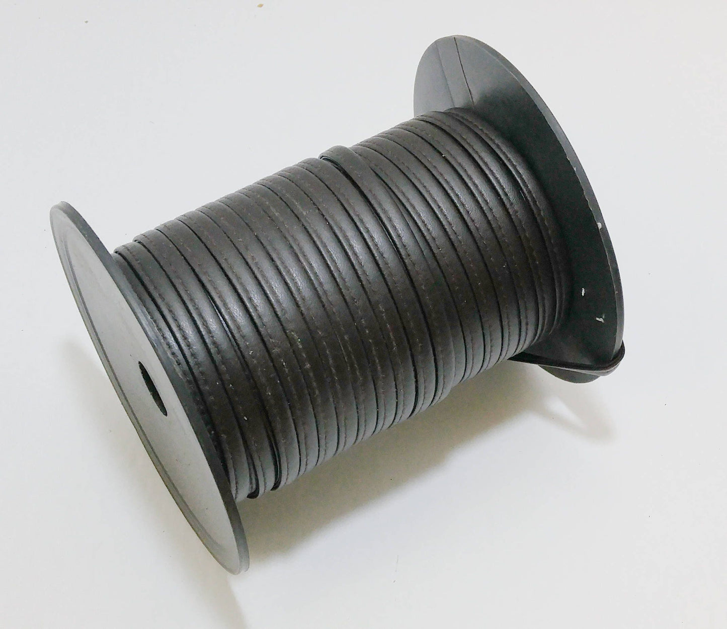 NEW COLOR!!!   1/4" Stitched Faux Leather Jewelry Cord in Brown Naturelle Polyurethane (5 YDS) 2643XUNAT