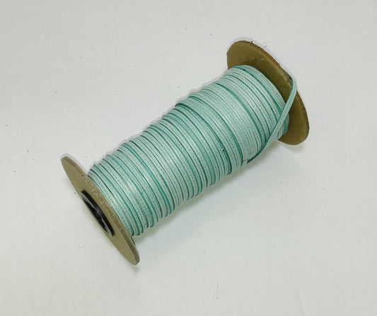 1/8" Stitched Jewelry Cord Lacing in Turquoise Lambskin (5 yds) 3596XLA Aqua Teal Bleu Green Seafoam Green