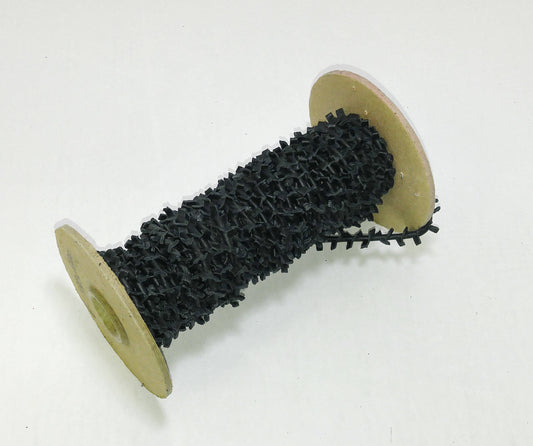 DAMAGED - Thin Round Reinforced "Barbed Wire" Leather Jewelry Cord in Genuine Black Cowhide (1 YD) 3521XD9  OOAK; Unique Item; One of a kind