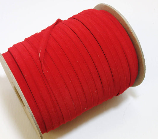 3/8" Polyurethane Faux Suede Stripping in Red (10 yds) 0375BUPU faux leather strips; jewelry cord; trimming; vegan leather trim