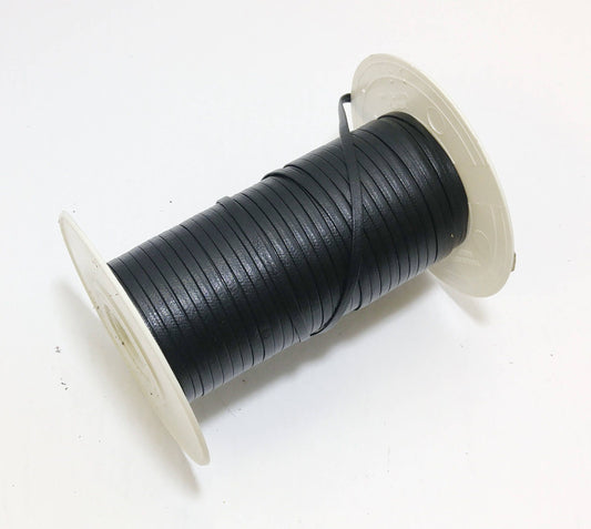 5/32" Double Folded  Leatherette Stripping in navy blue Naturelle (10 yds.) 0156BUNAT faux leather strips; jewelry cord; trimming; VEGAN