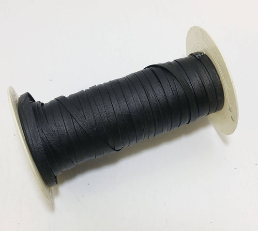 3/16" Polyurethane Leatherette Stripping in Black Sienna (10 yds) 0187BU faux leather strips; jewelry cord; trimming; VEGAN