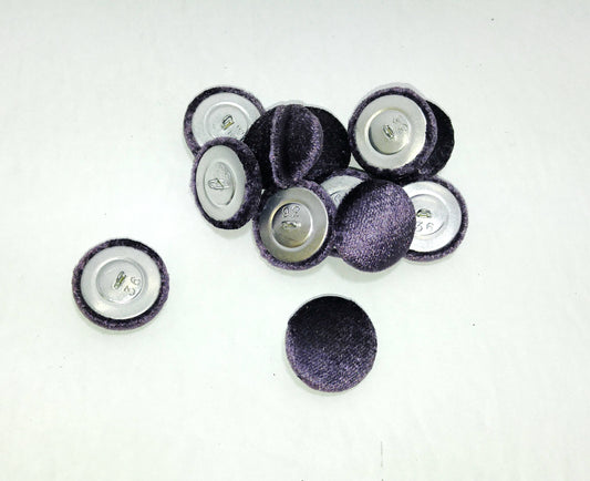 36 Line, Velvet Fabric Covered, Upholstery Loop Buttons in Purple (16 PC.)