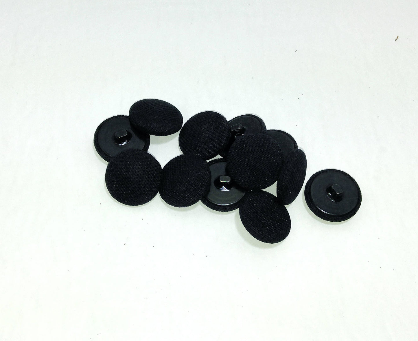 36 Line, Fabric Covered, Hopper Back Buttons in Black, Green or Dark Brown (12 PC.)