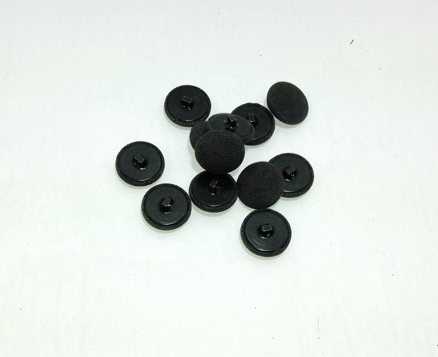 24 Line, Fabric Covered, Hopper Back Buttons in Black, Green or Dark Brown (12 PC.)