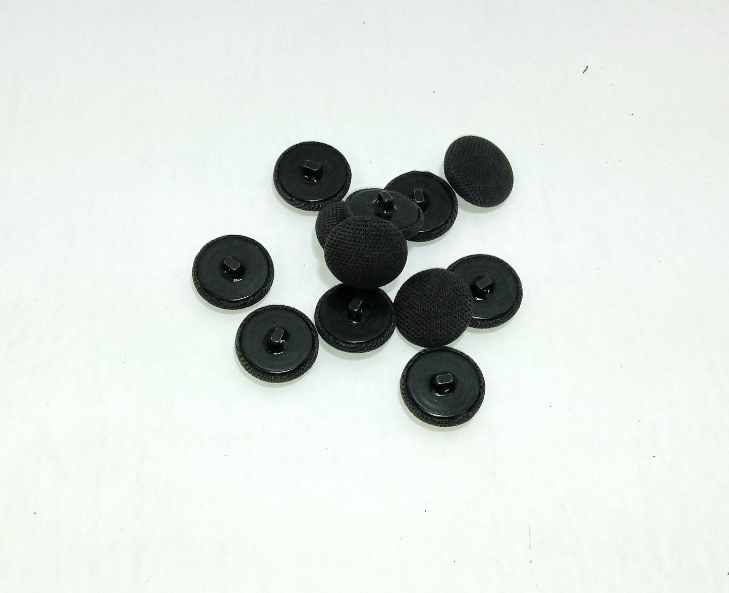 36 Line, Fabric Covered, Hopper Back Buttons in Black, Green or Dark Brown (12 PC.)