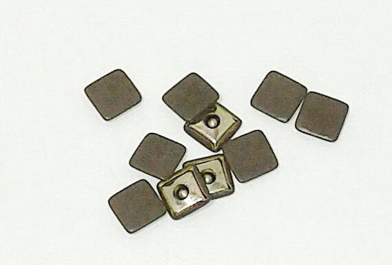 Pack of 10 Square Shaped Nickel Buttons (1/4" or 6mm) - scrapbooking; crafting; leatherworking; garments; arts and crafts 15 SQ shoe lock