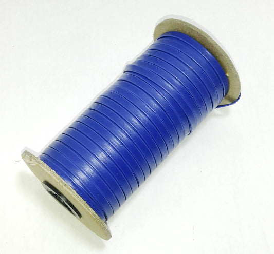 3/16"  Double Folded, Vegan Leather Strap in Blue Vinyl (10 YDS) 0187BV - straps; faux leather; handbag; sewing; crafting