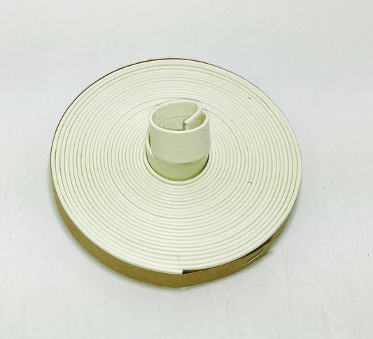 Genuine Leather Strap 3/4" Double-Folded and Reinforced (2 YDS) in Cream Lustre 0750RD6 White Off White Eggshell Shiny
