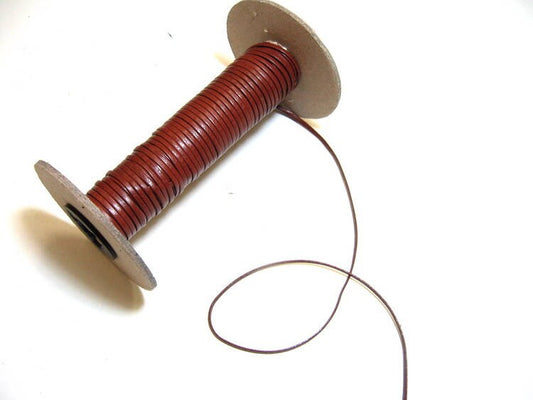 3/32" Double Folded, Reinforced, Cowhide Lacing in Light Brown (5 YDS) 0093RC9