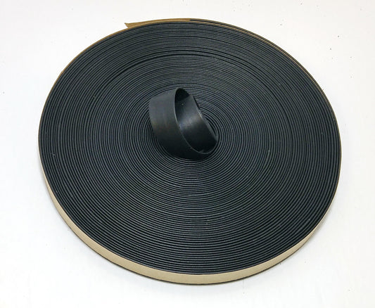 Genuine Black Semi Lustre Lamb Leather Stripping 3/4" Double-folded (3 yds) 0750BLA