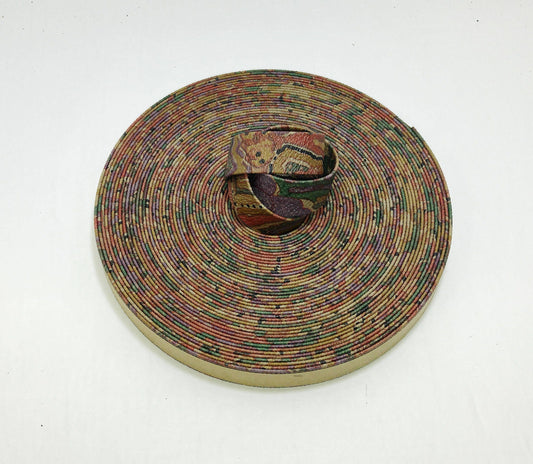 5/8"  Double Folded, Vegan Leather Strap in Light Brown Paisley Print (3 YDS) 0625BUKOR - straps; faux suede; handbag; sewing; crafting