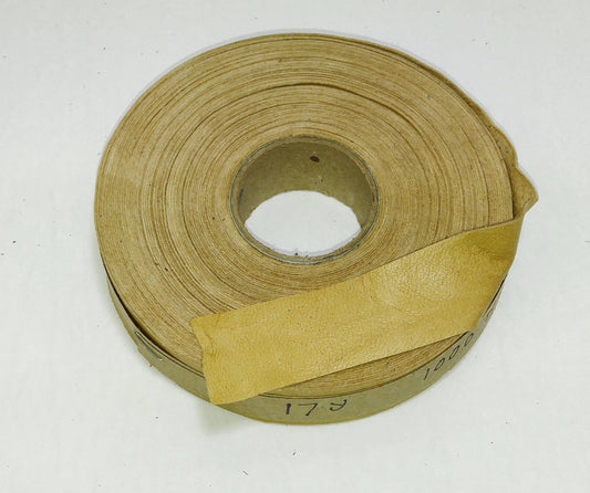1" Flat, Lamb Leather Binding in Beige Lambskin (3 YDS) 1000NLA - trim, edge binding, leather tape