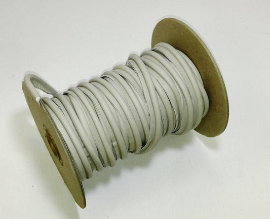 5/8" Round Cord Piping, Genuine Cowhide Leather in Mushroom (3 YDS) 3118XDB - bold piping; upholstery piping; large cushions