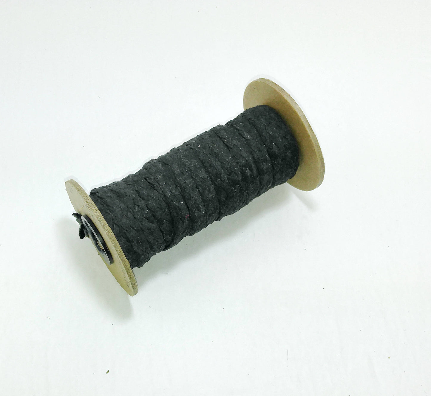 1/4" 5-Strand Rug Braid in Black Ultrasuede (2 yds) Finished Width 3/8" OOAK; decorative trim; sewing; crafting; decoration; fashion trim