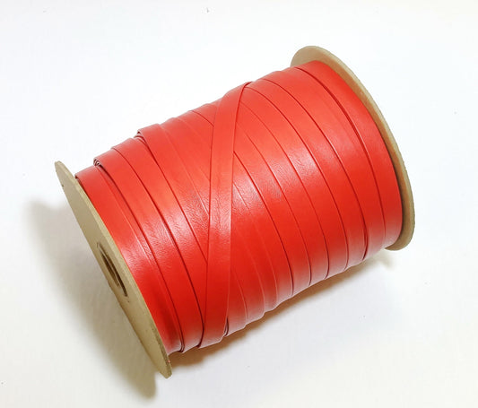 1/2" Polyurethane Leatherette Stripping in Red Knit (10 yds) 0500BUPU faux leather strips; jewelry cord; trimming vegan leather trim
