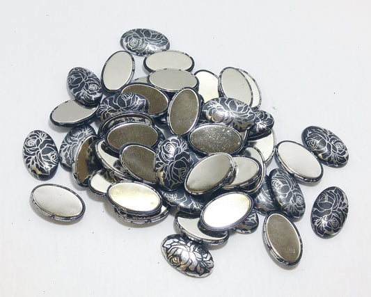 10 Lamb Leather Covered  Buttons O60 Oval Shaped FLAT Back , Random Color Assortment; crafters; scrapbooking; arts and crafts; HALF BALL