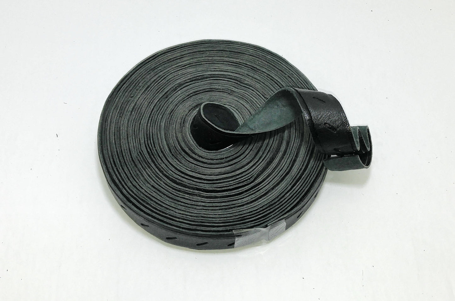 7/8" wide Black Genuine Lamb Leather Decorative Trim with 5/8" Perforated Overlay (2 YDS) - sewing; crafting; decoration 2956XL6