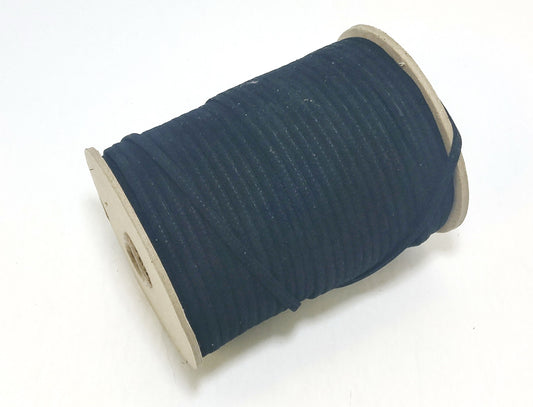 1/8" Stitched Leather Cord in Black Faux Suede - jewelry; beading; arts and crafts; leather working (5 yards) 885XUPU