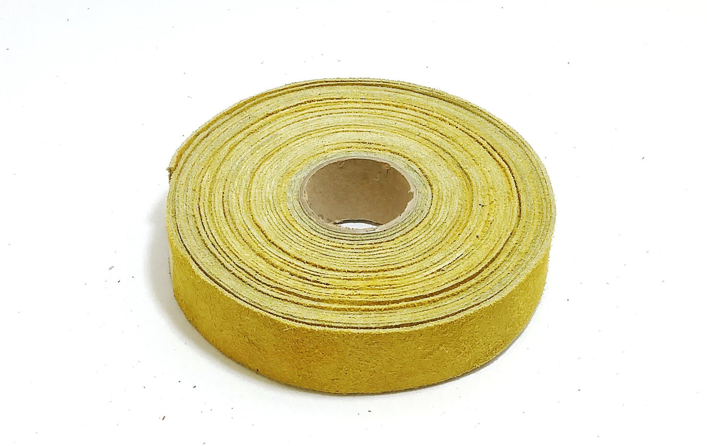 1-1/8" Flat, Cowhide Leather Binding in Gold Cow Split (5 YDS) 1125NC5 trim tape; edge binding; leather tape