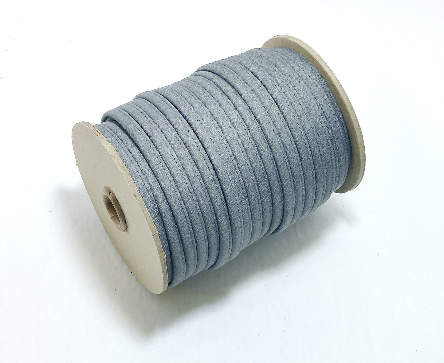 NEW COLOR!!!   1/4" Stitched and Folded Jewelry Cord in Gray/Grey Peau de Soie (5 YDS) 2635XTDEN