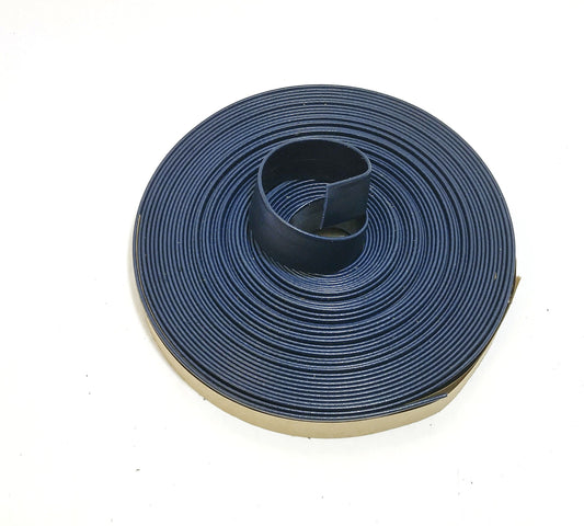 3/4"  Double Folded, Vegan Leather Strap in Navy Indigo Polyurethane (5 YDS) 0750BUPU - straps; faux leather; handbag; sewing; crafting