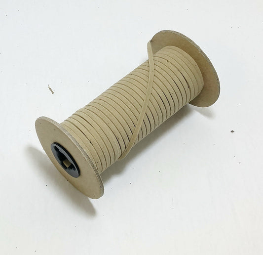 1/8" Faux Suede Lacing Double-folded in Camel Beige (10 yds) 0125BUPU - faux leather; vegan; stripping; cord; sewing; crafts