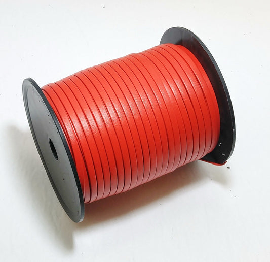 1/4" Polyurethane Leatherette Stripping in Red (10 yds) 0250BUPU faux leather strips; jewelry cord; trimming; vegan leather trim